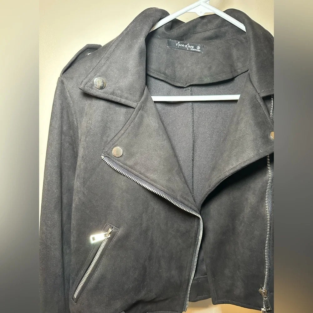 NanaMacs Black Moto Jacket - Picture 2 of 3
